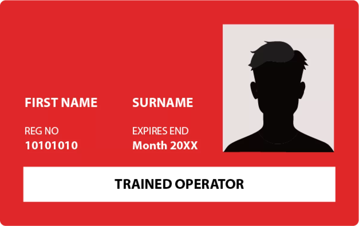 CPCS Red Trained Operator Card